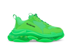 Alternative view of Triple S Clear Sole Fluo Green