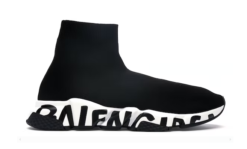Alternative view of Speed Graffiti Trainers Black White